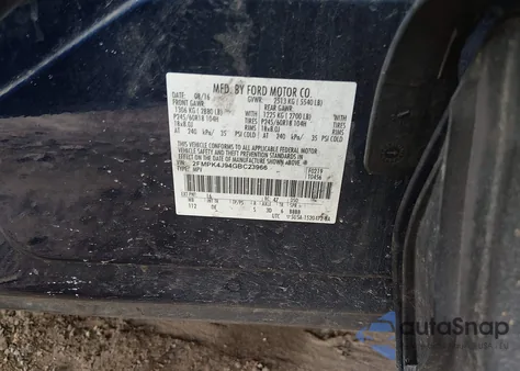 2016 Ford Edge Sel from USA, damaged, VIN 2FMPK4J94GBC23966